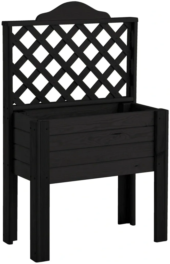 Balkonpflanzkasten mit Gitter anthrazit