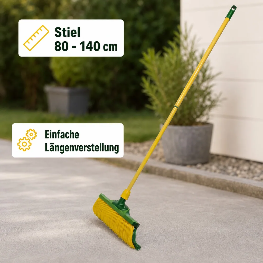 Krallenbesen mit Teleskopstiel, 40 cm breit