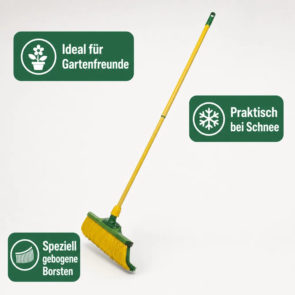 Krallenbesen mit Teleskopstiel, 40 cm breit