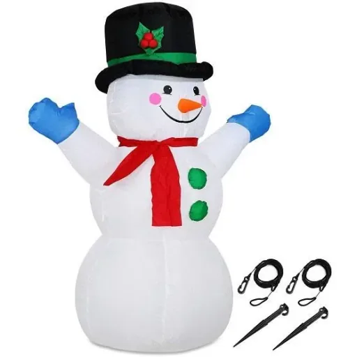 Aufblasbarer Schneemann XL beleuchtet 120cm