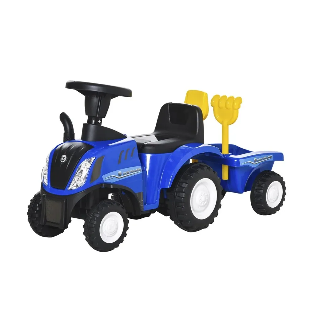 Kinder Rutschauto NEW HOLLAND Rutscherfahrzeug Kinderauto Kinderfahrzeug klassische Auto Laufhilfe mit Hupe Kunststoff