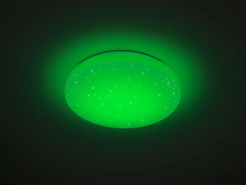 LED-Deckenleuchte CHARA, 12 W RGB-LED, 3000K, 950 lm, weiß, Fernbedienung, dimmbar, Starlight Cover