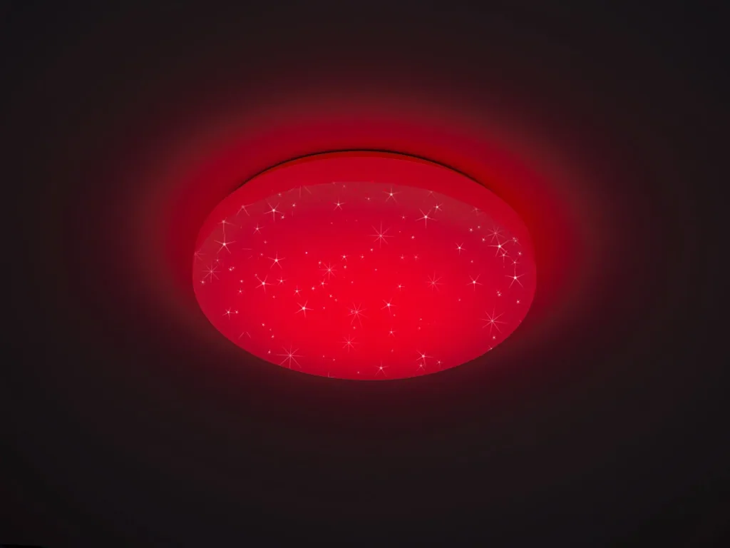 LED-Deckenleuchte CHARA, 12 W RGB-LED, 3000K, 950 lm, weiß, Fernbedienung, dimmbar, Starlight Cover