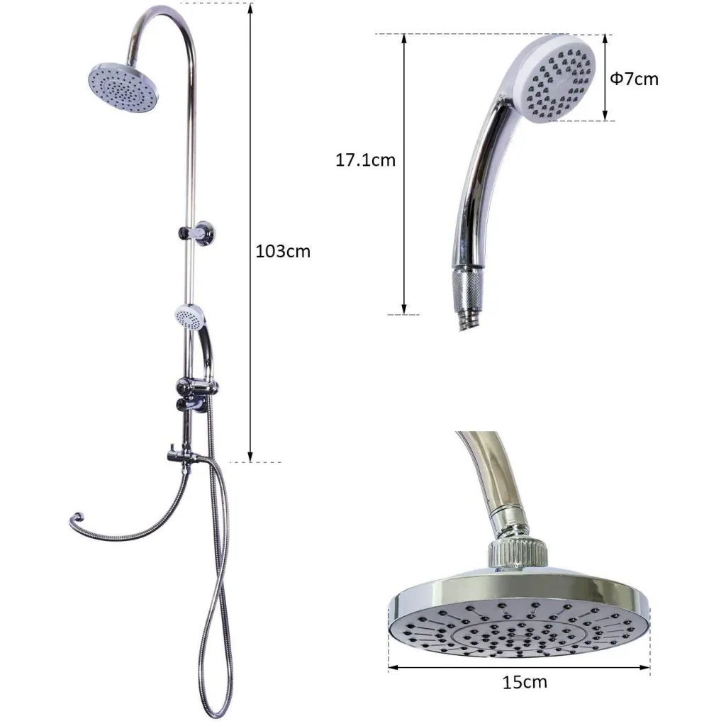 Duschsystem Duscharmatur mit Handbrause Chrom
