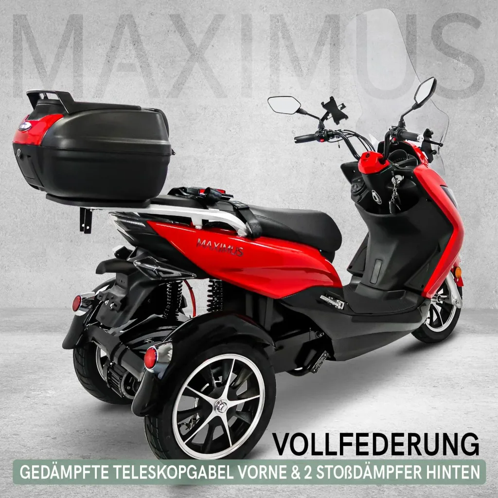 Maximus MX3-25 2 Akku Version 60V 32,5 Ah Lithium Akku , 1500W , 2 Personen Zulassung mit Topcase