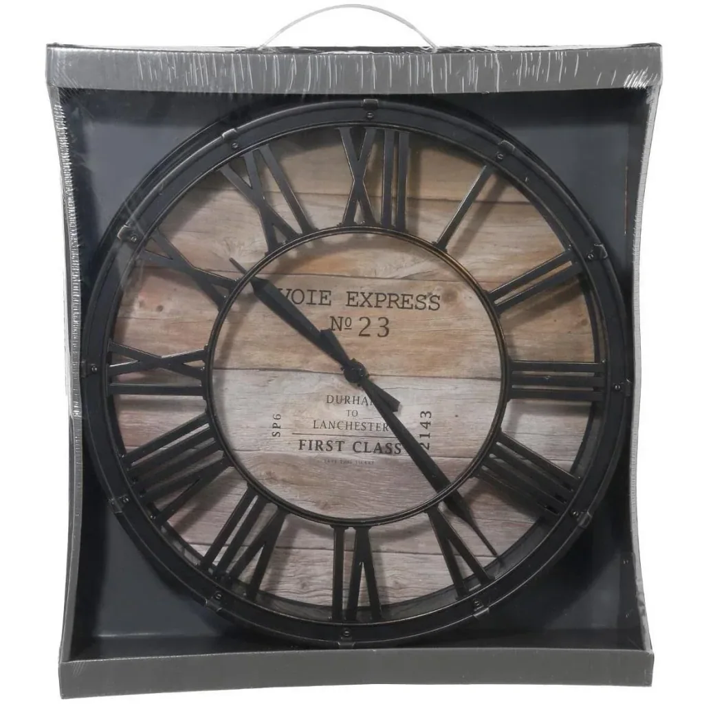 Vintage-Uhr - 90 cm - Metall - Schwarz