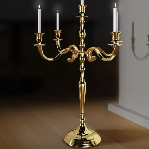 Kerzenleuchter 80cm gold