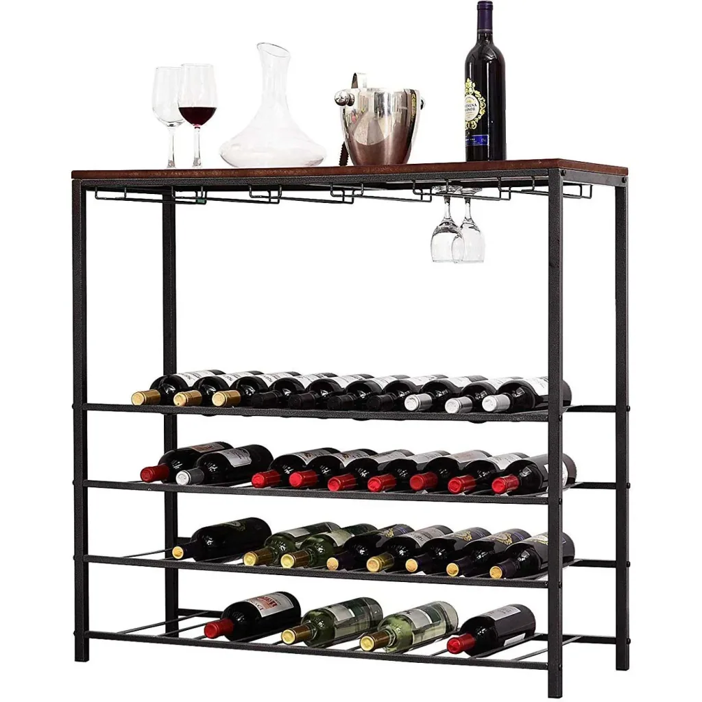 Weinregal für 40 Flaschen & 24 Gläser