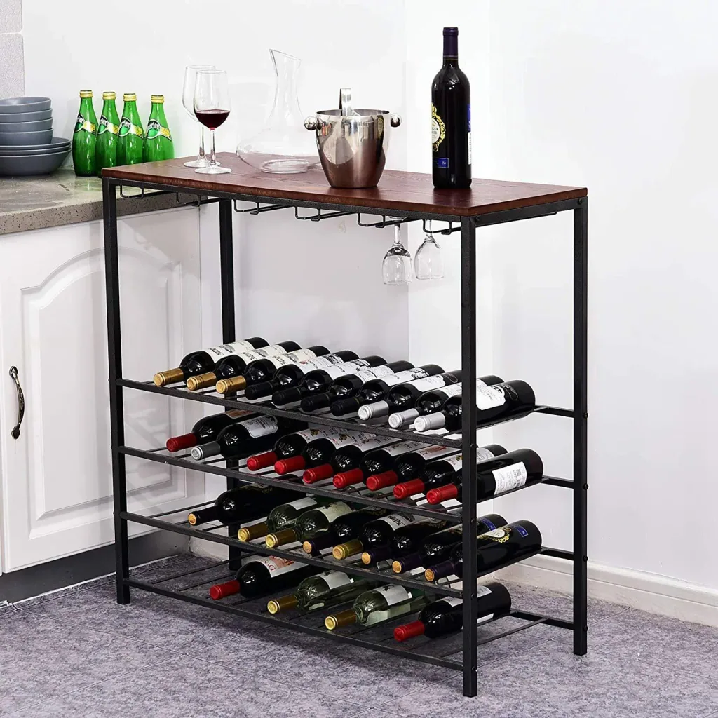 Weinregal für 40 Flaschen & 24 Gläser