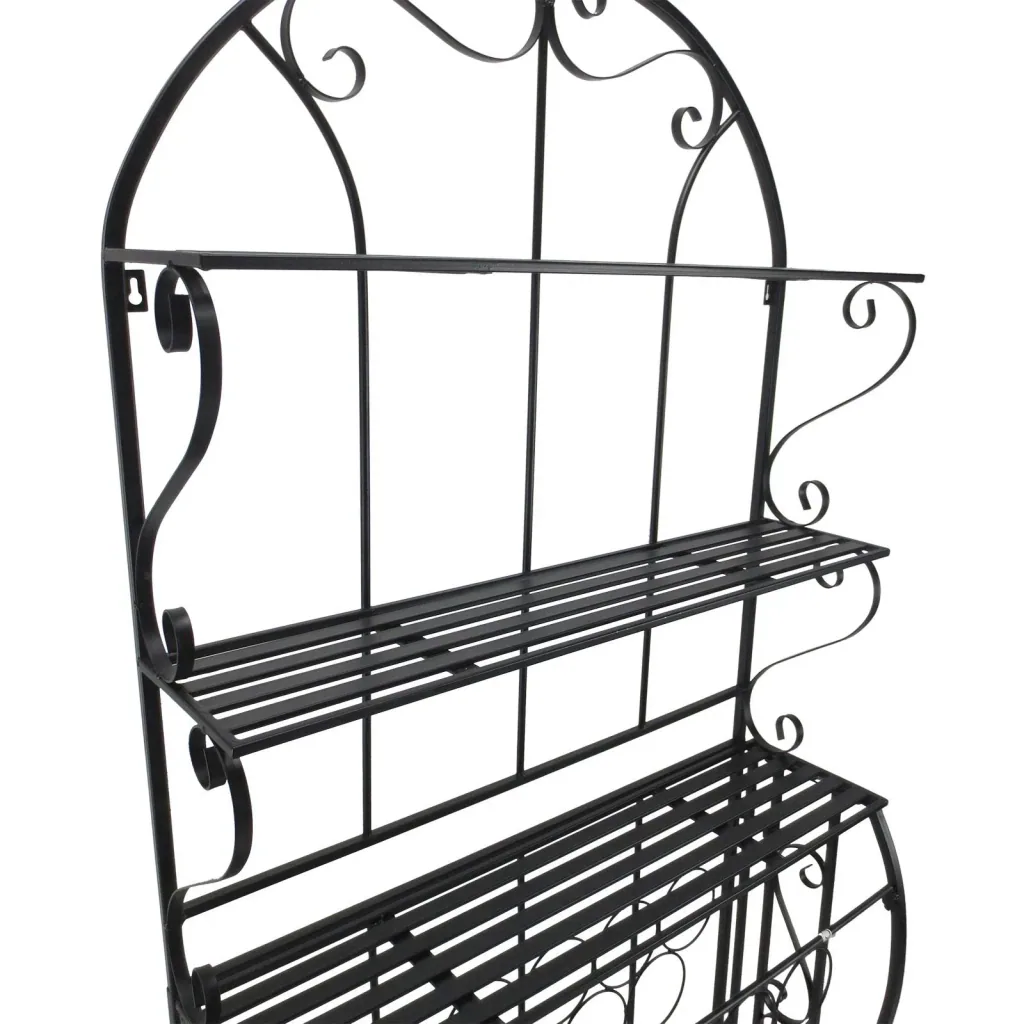 Weinregal Weinhalter Flaschenregal Standregal für 9 Flaschen Metall Schwarz 75 x 25 x 169 cm