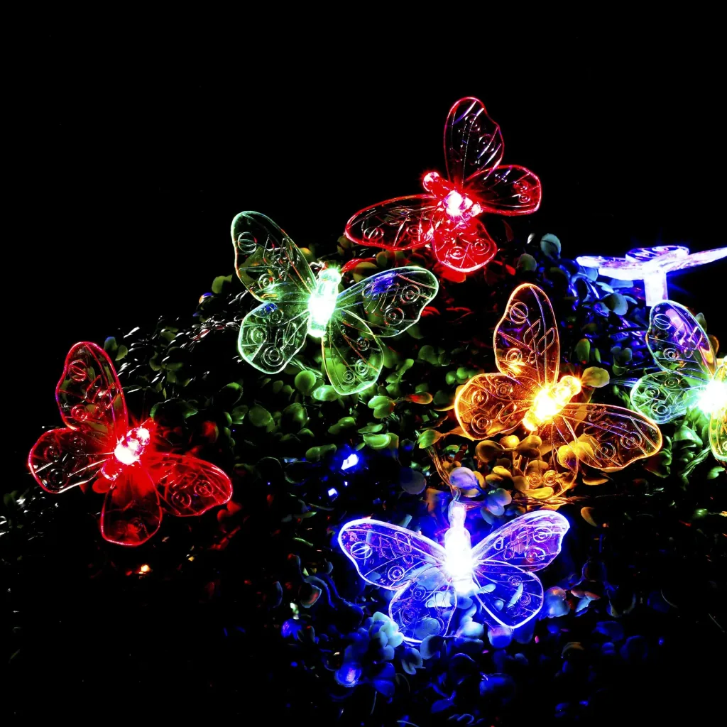 LED Solar Lichterkette Schmetterling