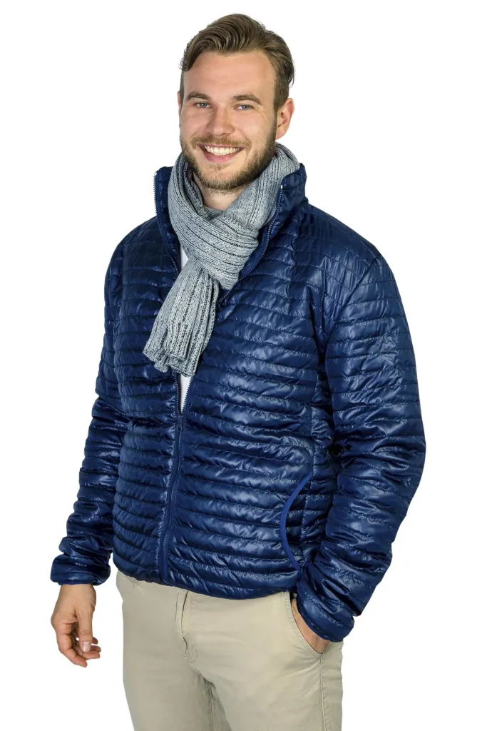 Schal mit Rippenstruktur, 30cmx200cm, Farbe grau/schwarz, Einheitsgröße