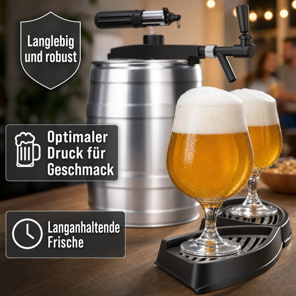 Profi Tap mit CO2 Automatik für 5 Liter Partyfass Bierfass Zapfanlage
