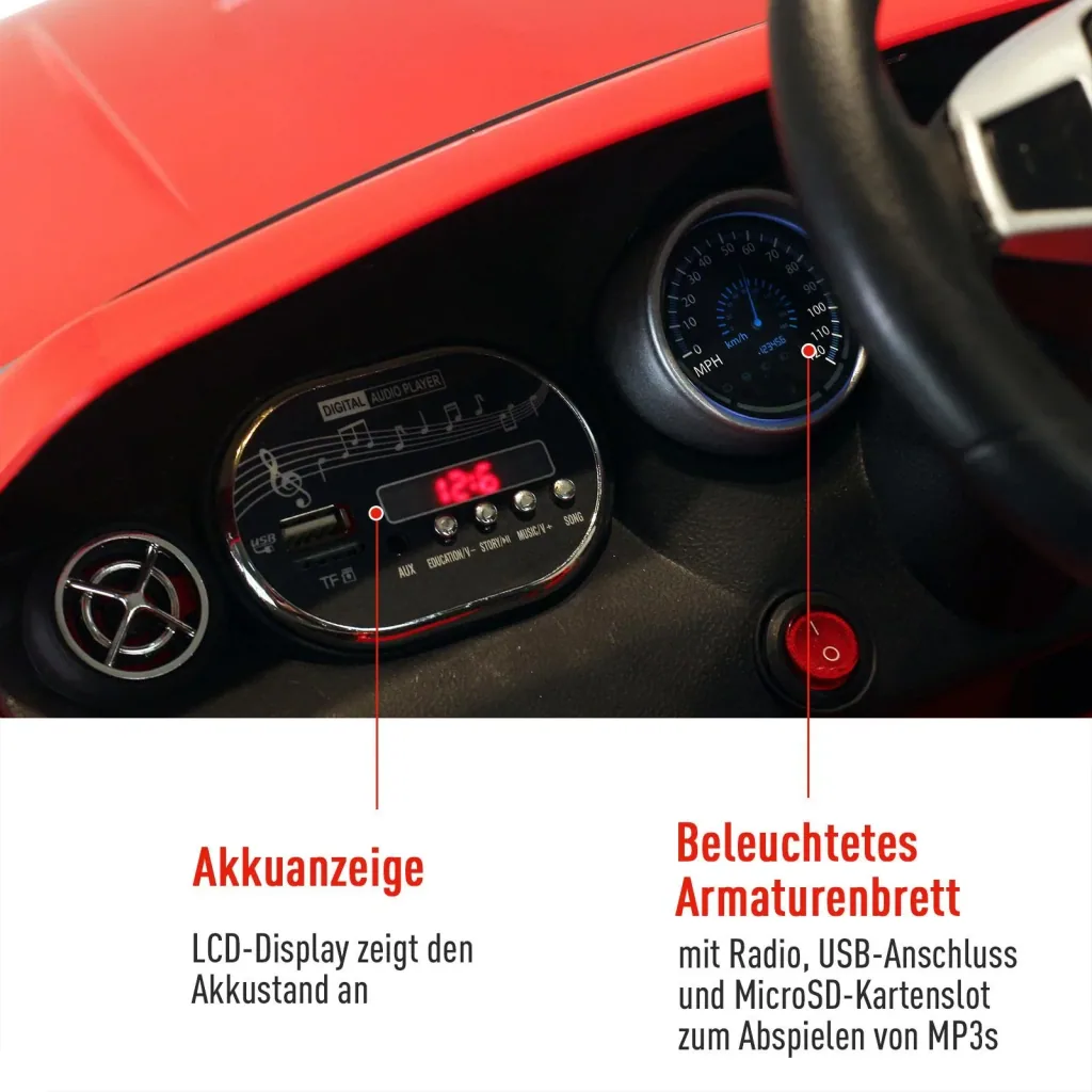 Mercedes Benz AMG Lizenz Kinder Elektroauto Kinderfahrzeug mit 1 x 6 V Motor Fernbedienung MP3 100 x 58 x 46 cm