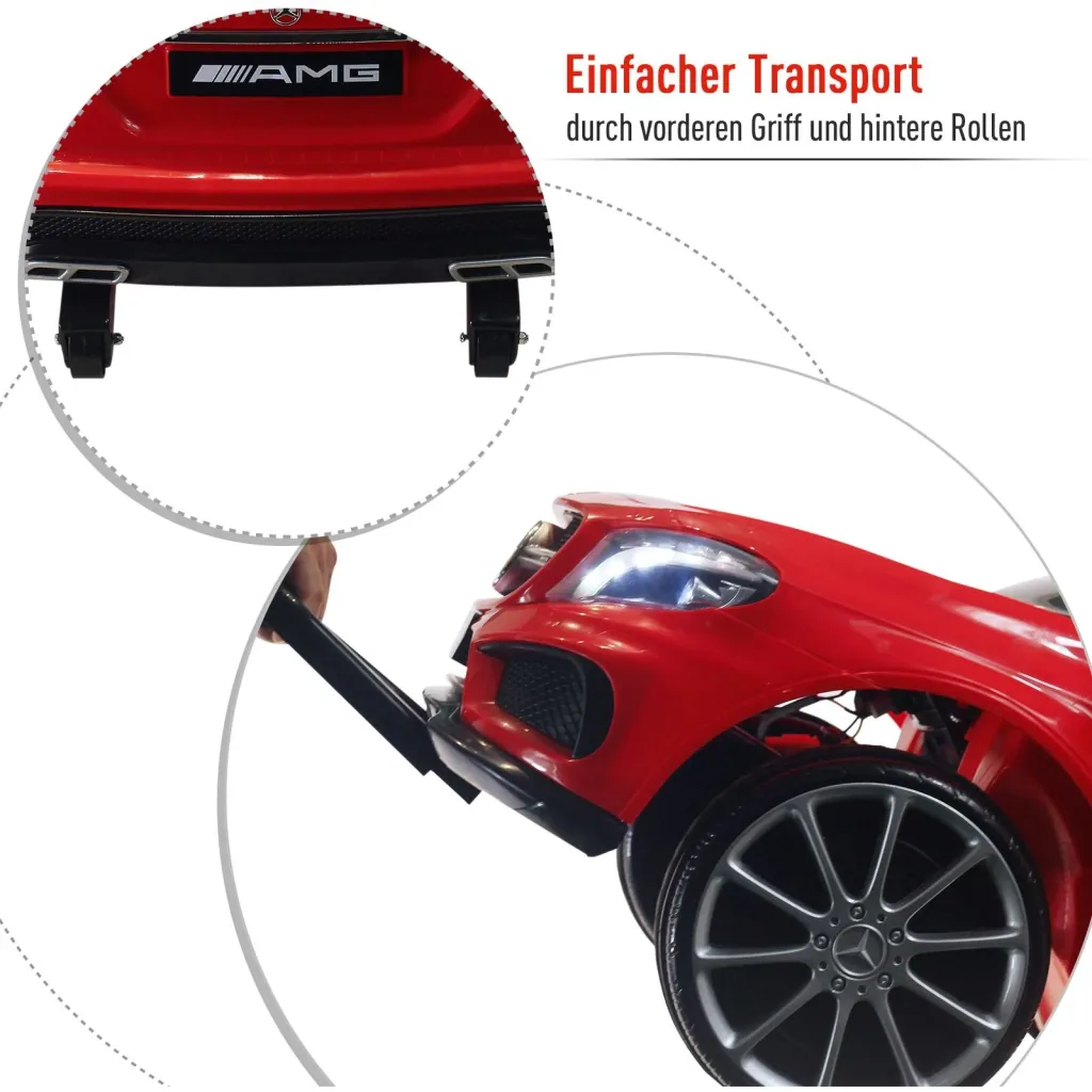 Mercedes Benz AMG Lizenz Kinder Elektroauto Kinderfahrzeug mit 1 x 6 V Motor Fernbedienung MP3 100 x 58 x 46 cm