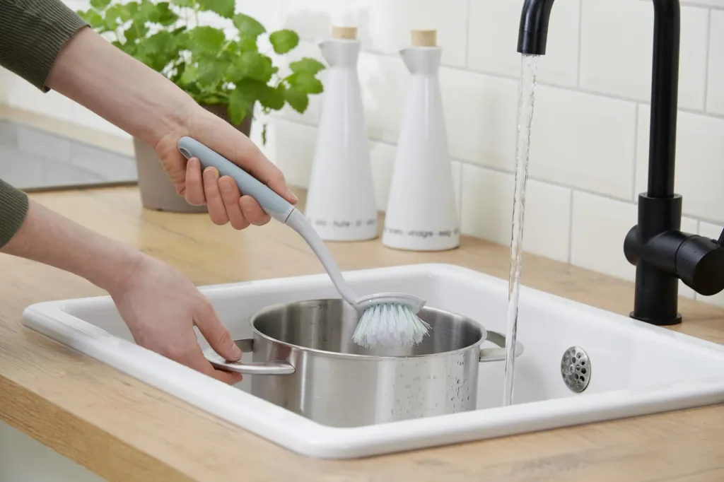 Profi-Reinigungsset, Kehrset, Spülbürste, Reinigungsbürste, Fensterabzieher, 5-teilig