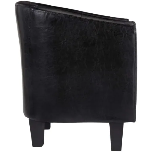 Schalensitz Kunstleder schwarz