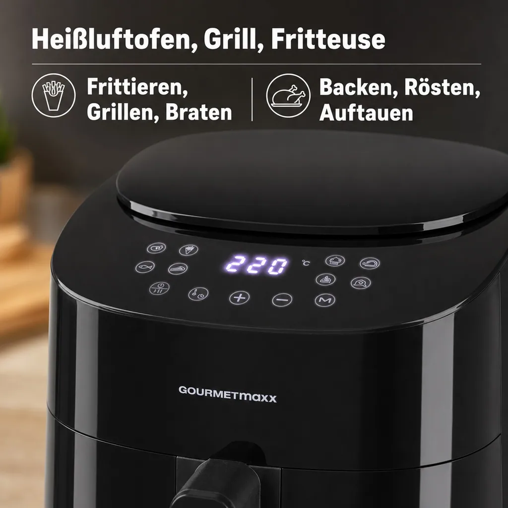 Digital Heißluft-Fritteuse 4,5 Liter