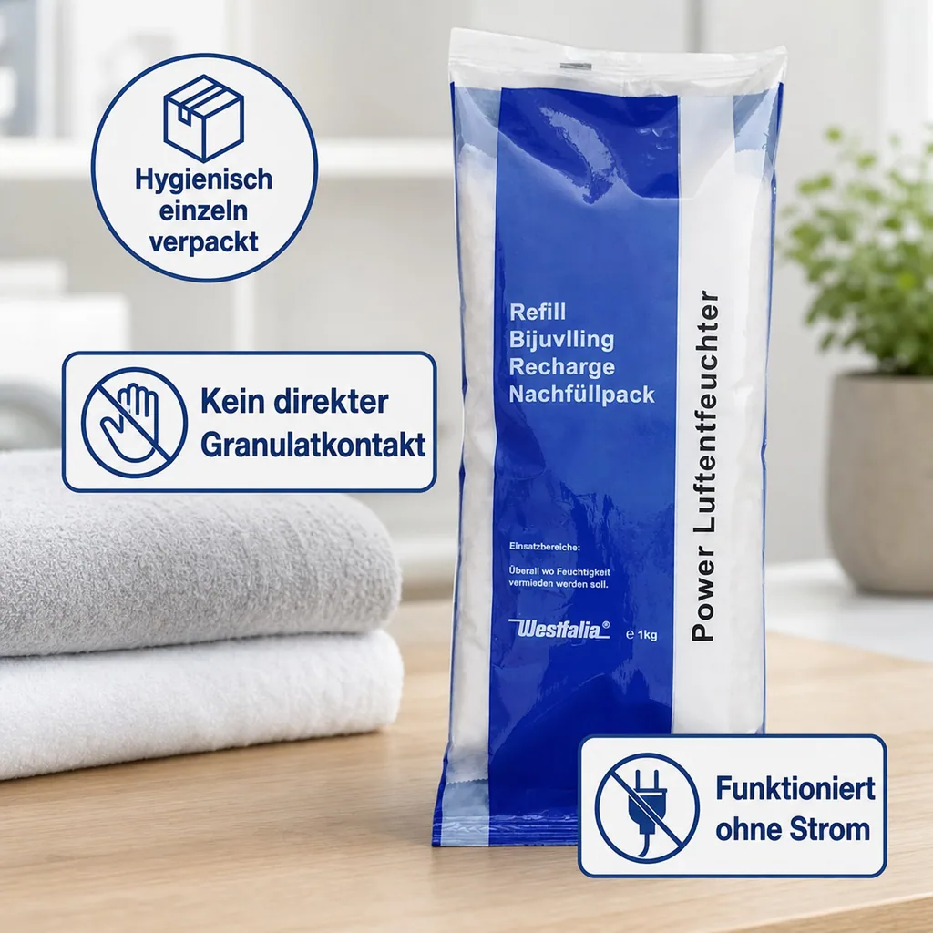 Luftentfeuchter-Granulat 1 kg im Vliesbeutel
