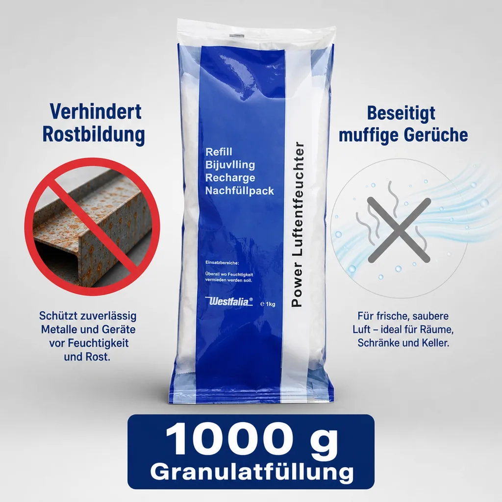 Luftentfeuchter-Granulat 1 kg im Vliesbeutel