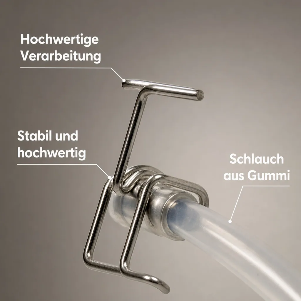 Ablaufschlauch mit Klemme, zu Fruchtentsafter Edelstahl 9 Liter 761262