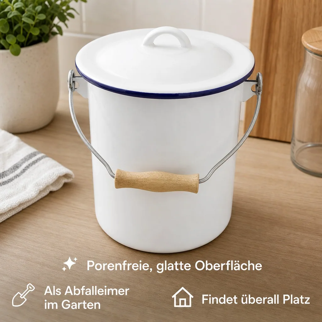 Abfalleimer, weiß, 3 Liter