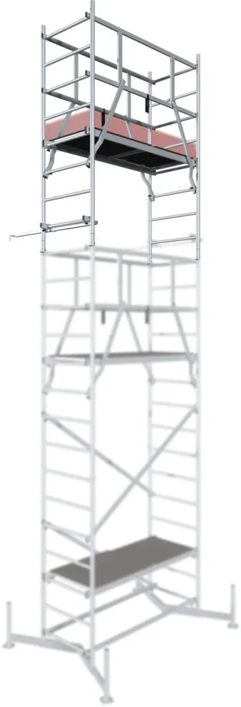 MONTO ClimTec Aluminium KOMPLETTGERÜST AH 7 m inkl. 125mm Fahrrollen