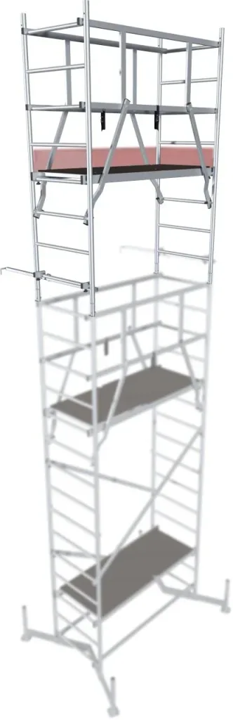 MONTO ClimTec Aluminium KOMPLETTGERÜST AH 7 m inkl. 125mm Fahrrollen