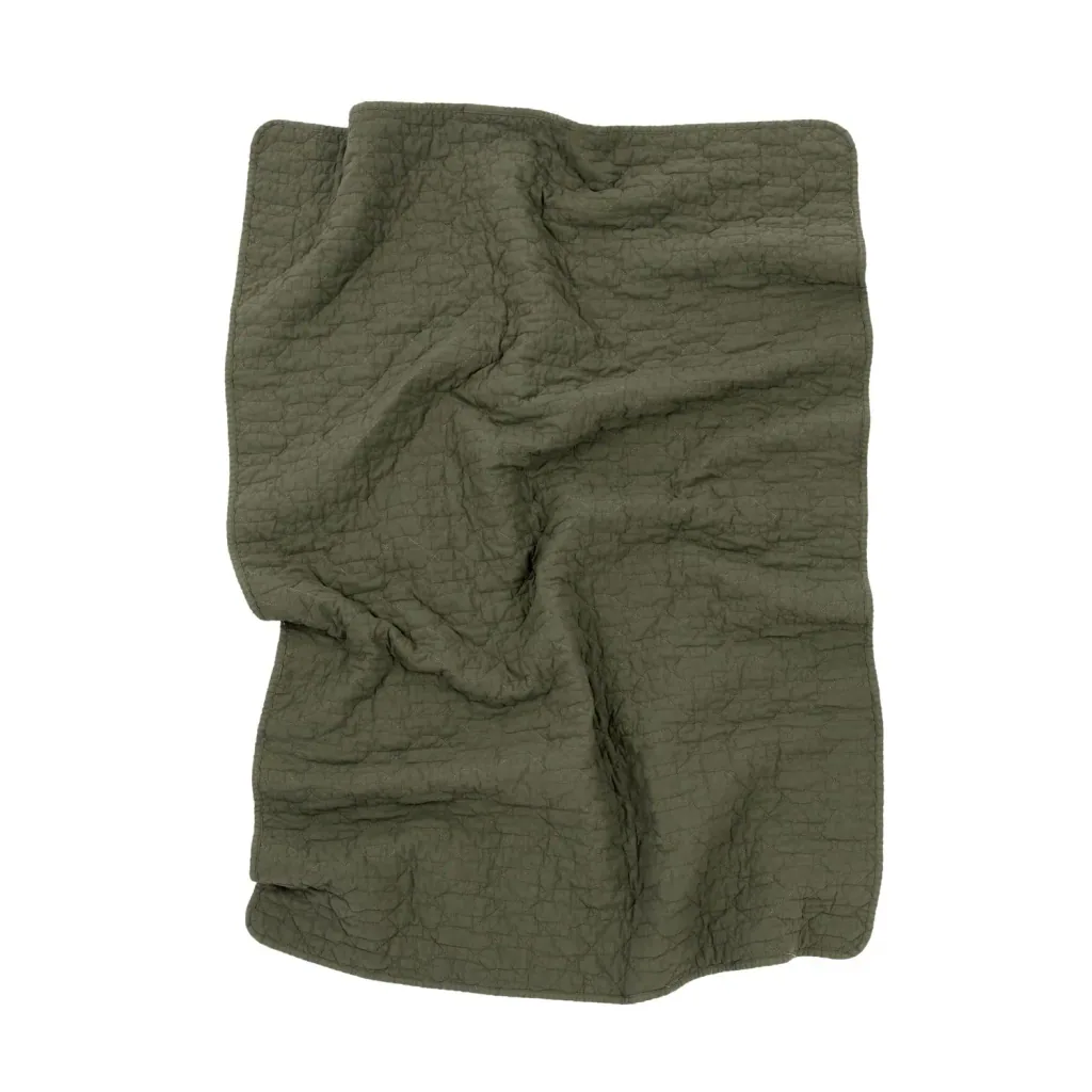 Nobodinoz WABI SABI Babydecke, Baumwolldecke, Kinderdecke, 100 x 135 cm, Farbe: Vetiver