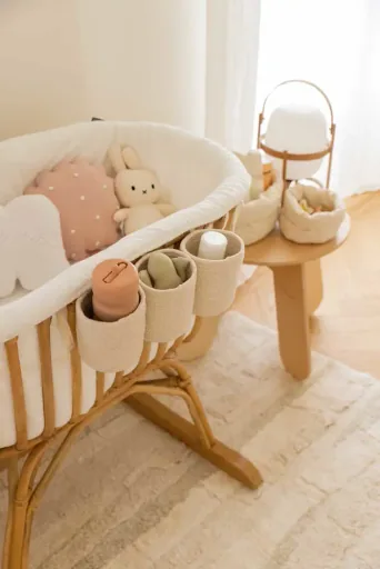 Lorena Canals Babybett Korb, Kinderbett Korb - Vanilla, Farbe: vanilla
