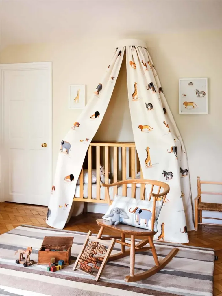 Little Sanderson Abracazoo Motivstoff Safari Tiere aqua lila orange