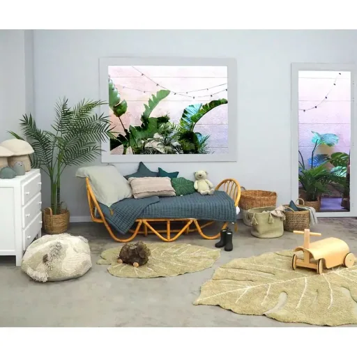 Lorena Canals waschbarer Teppich Monstera Mini