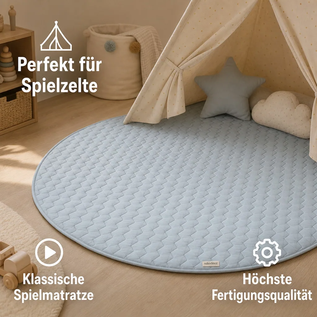 Nobodinoz Spielteppich Kiowa Riviera blau