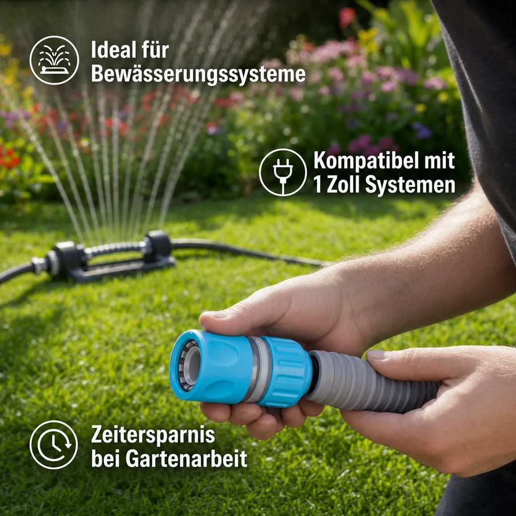 1 Zoll Schnellkupplung ohne Wasserstop, Edelstahl, Stecksystem