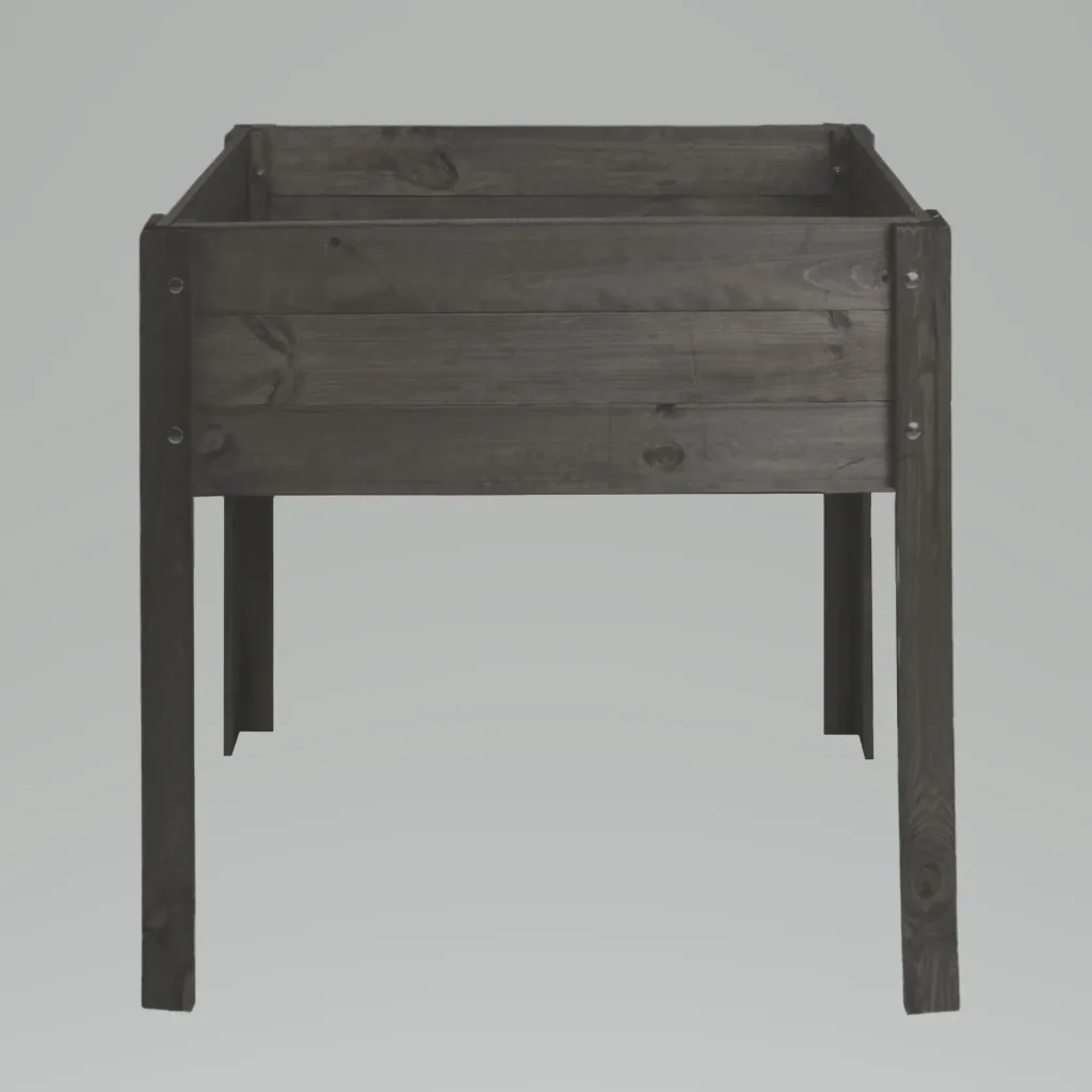 Hochbeet aus Holz , Anthrazit, 80 x 40 x 78 cm