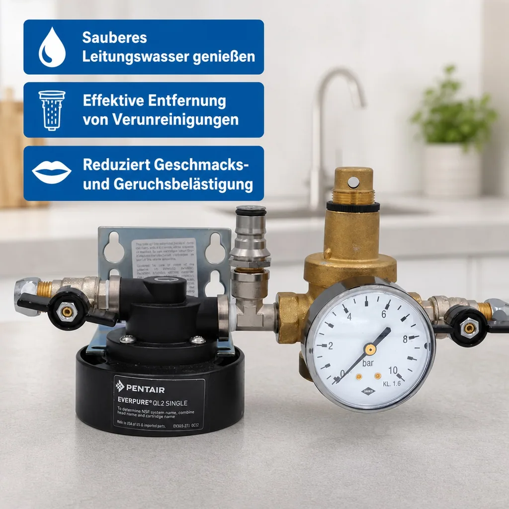 Wasserfiltersystem, Filteranlage, Filterkopf - QL3 mit Druckminderer