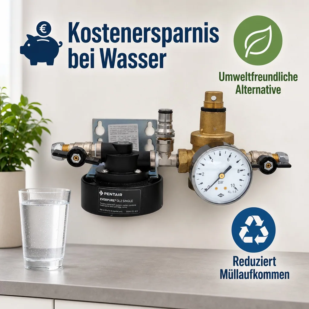 Wasserfiltersystem, Filteranlage, Filterkopf - QL3 mit Druckminderer