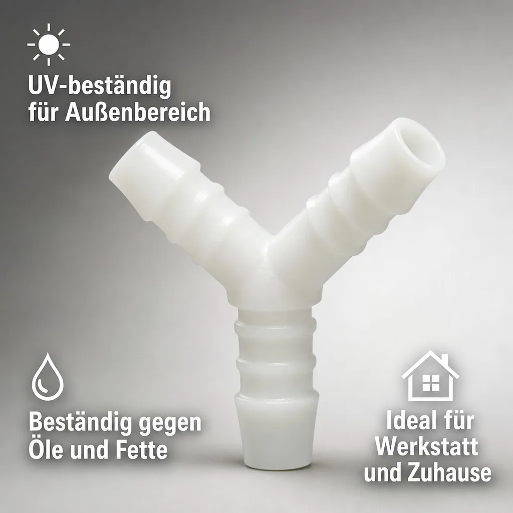 Schlauchverbinder 13mm, Y-Stück, Kunststoff