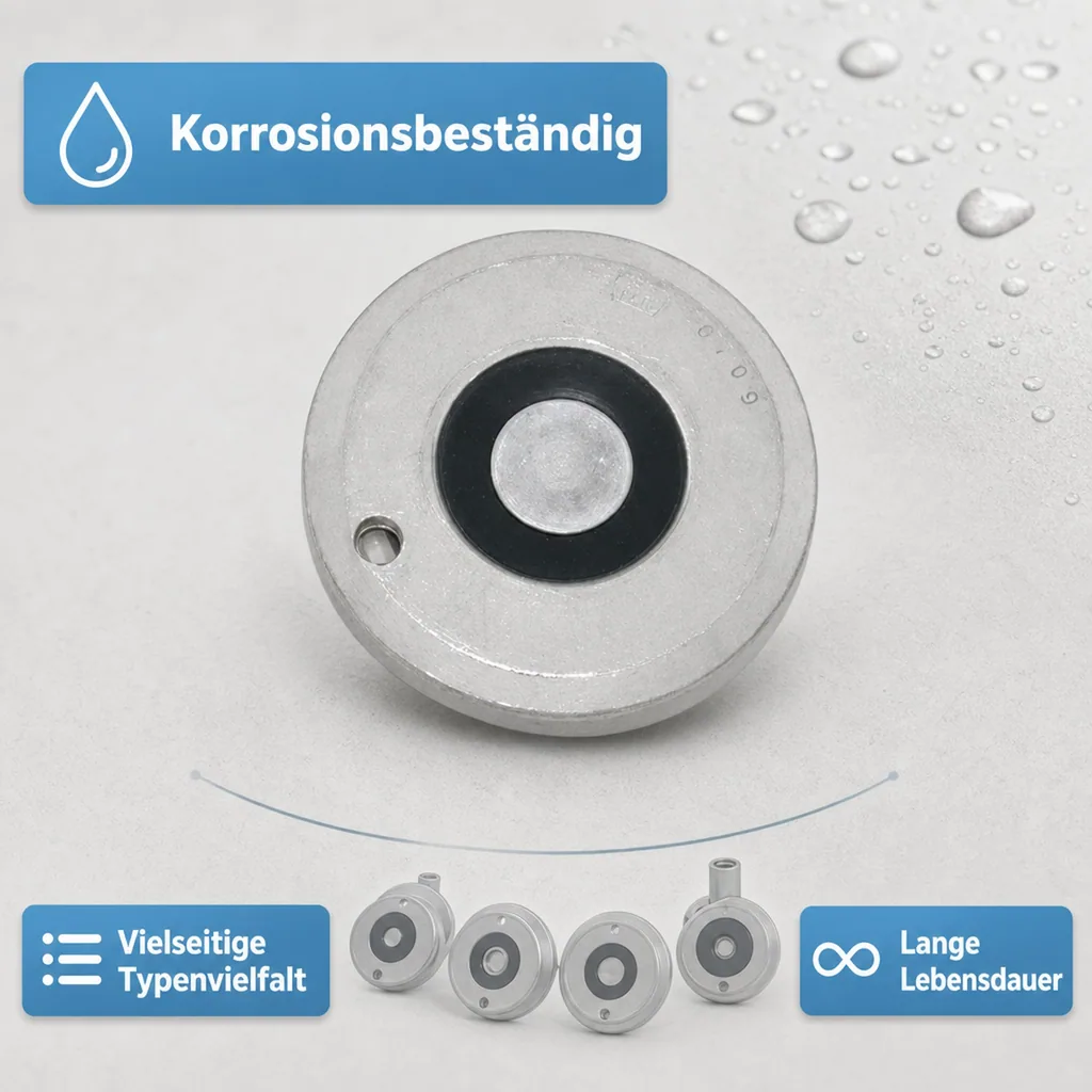 Bier-Fitting für Reinigungsbehälter aus Edelstahl, Art: Flach- Fitting