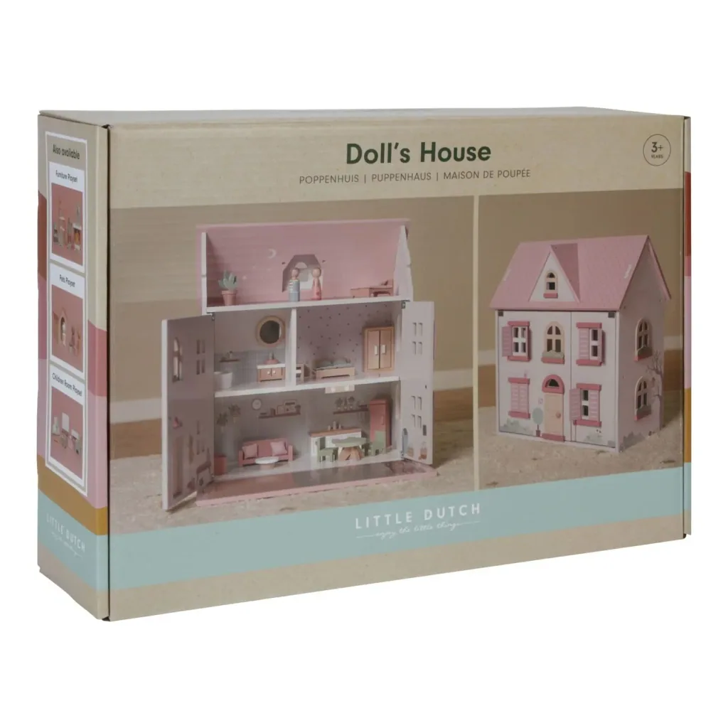 Little Dutch Puppenhaus Holz: Holzpuppenhaus mit Grosses zum Spielen & Einrichten (ab 3 Jahren)