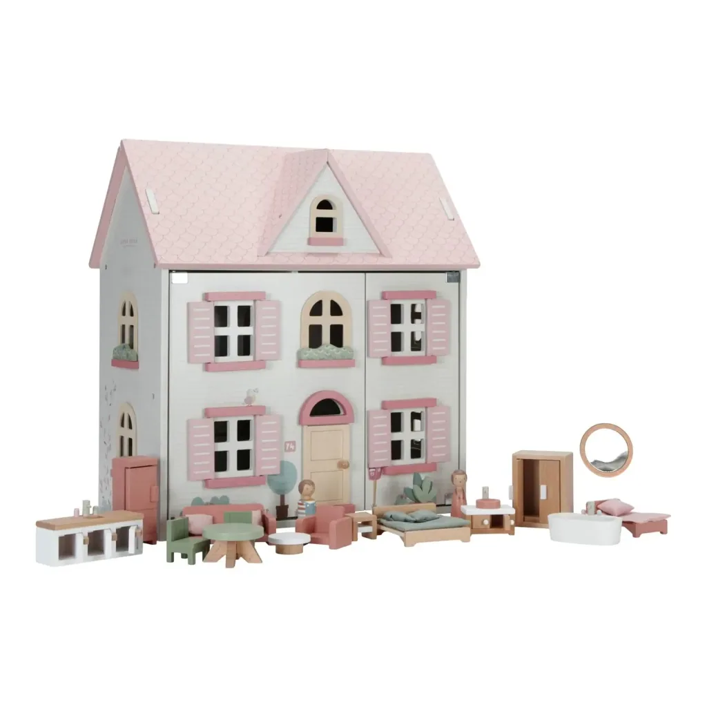 Little Dutch Puppenhaus Holz: Holzpuppenhaus mit Grosses zum Spielen & Einrichten (ab 3 Jahren)