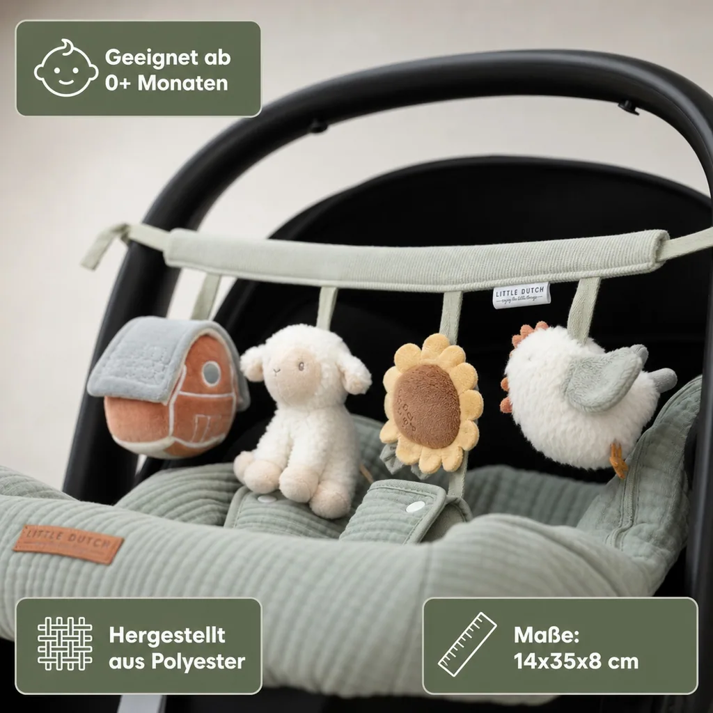 Little Dutch Kinderwagenkette Little Farm, 14x35x8