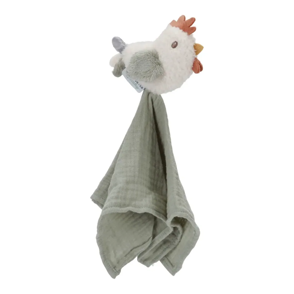 Little Dutch Geschenkset Little Farm: Schmusetuch, Kuscheltier & Rassel für Babys