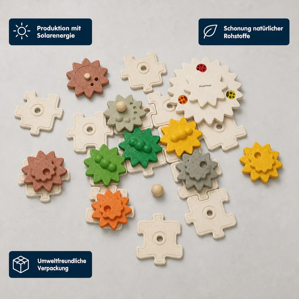 Plan Toys Kinderpuzzle Getriebe Holz