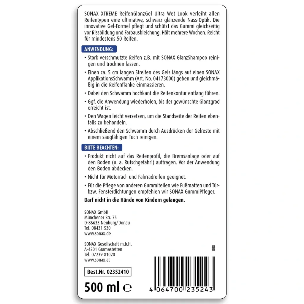 XTREME Reifenglanzgel 500 ml