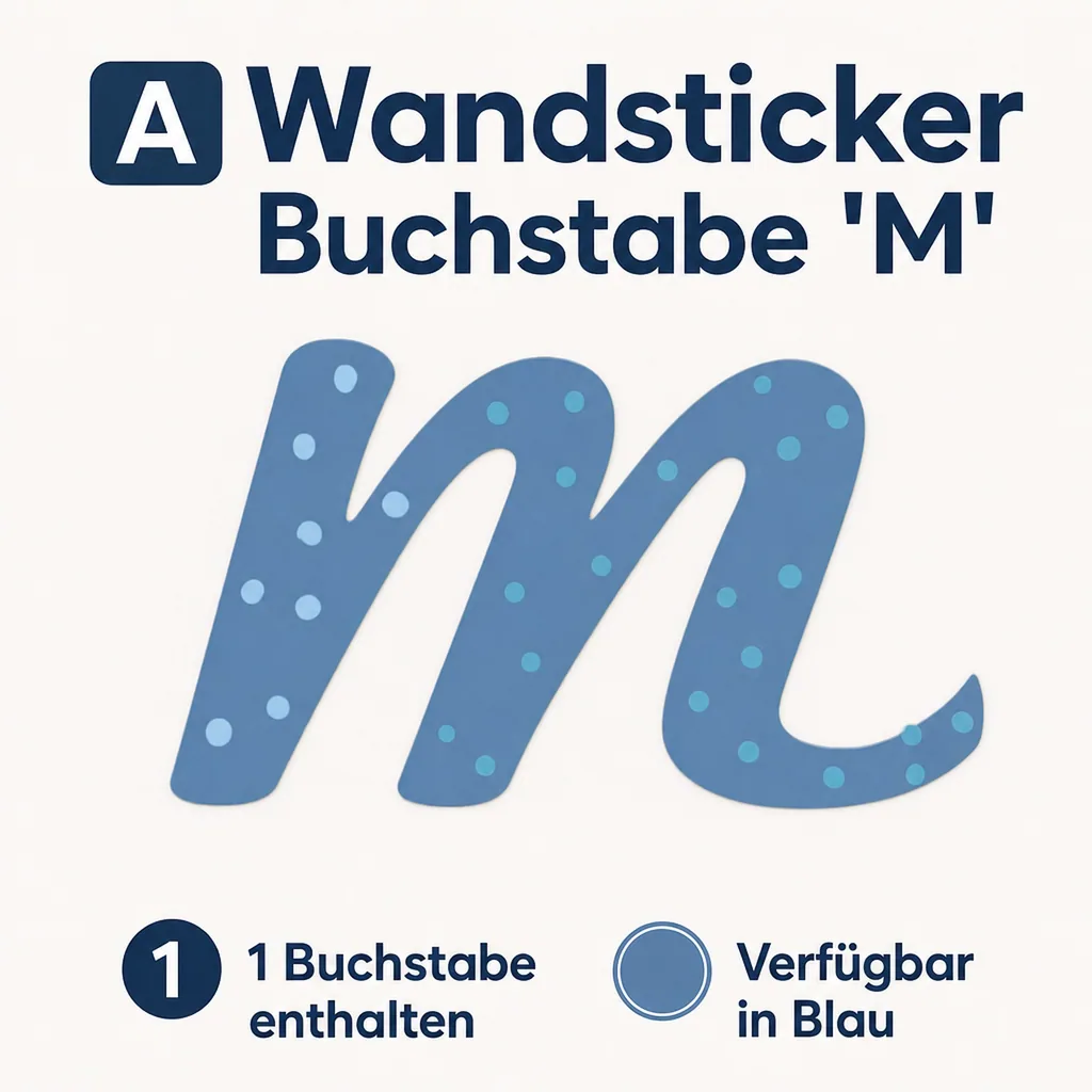 Lilipinso Sticker blau Buchstabe m