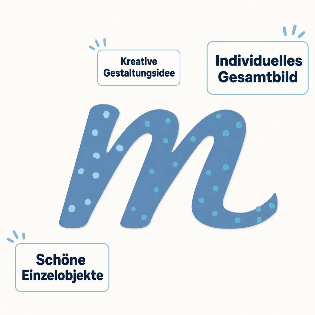 Lilipinso Sticker blau Buchstabe m