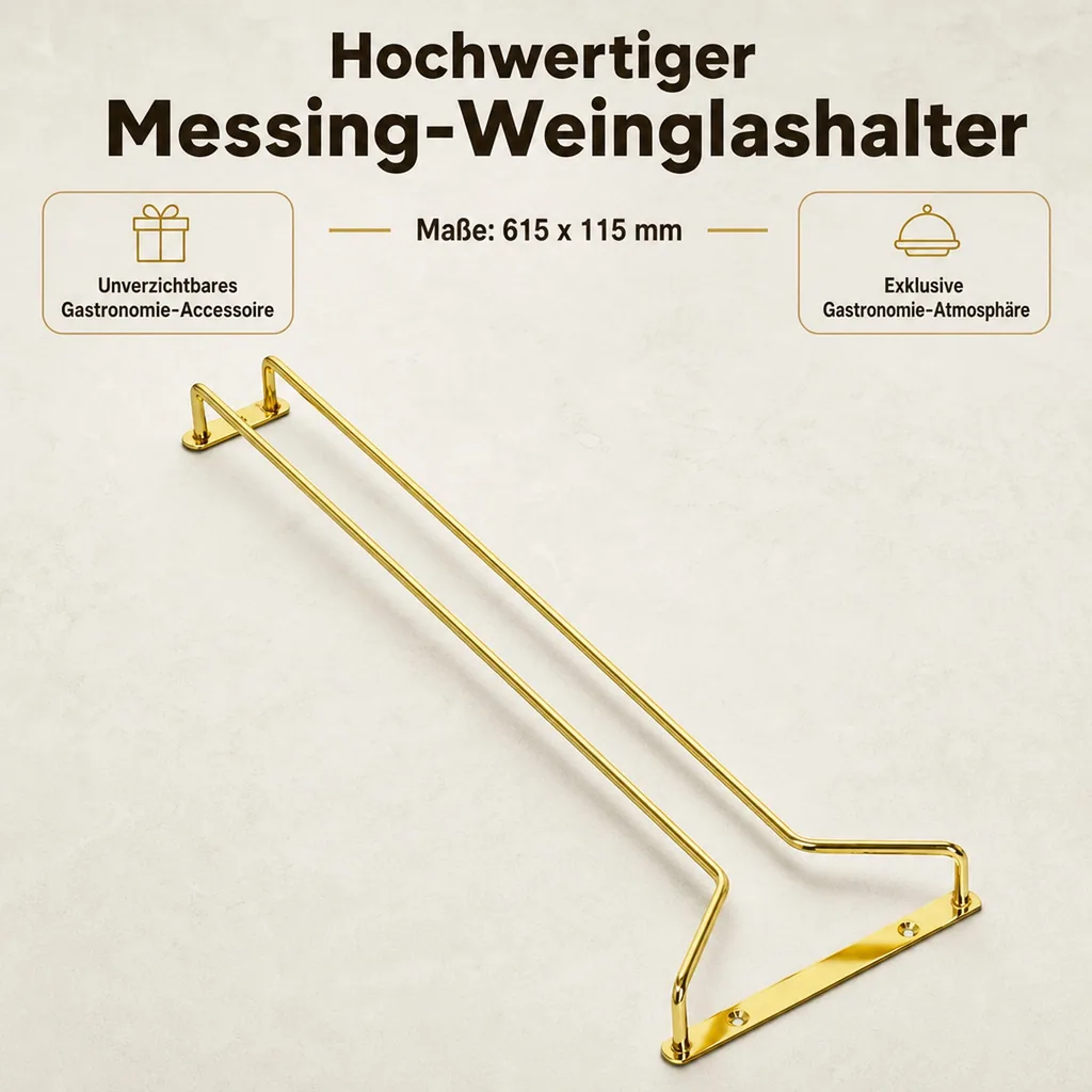 Weinglashalter messing 615x115mm