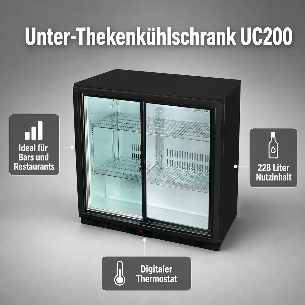 Unter-Thekenkühlschrank UC200 mit Schiebetür