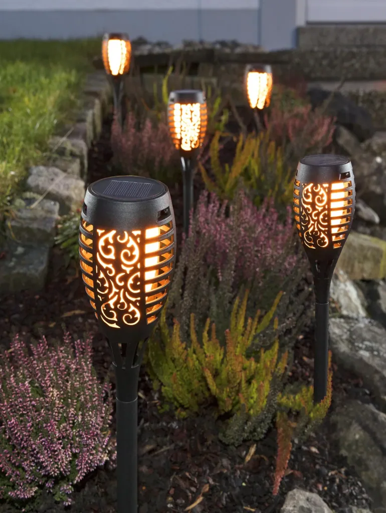 Solar LED Flammenleuchte - 5er Set
